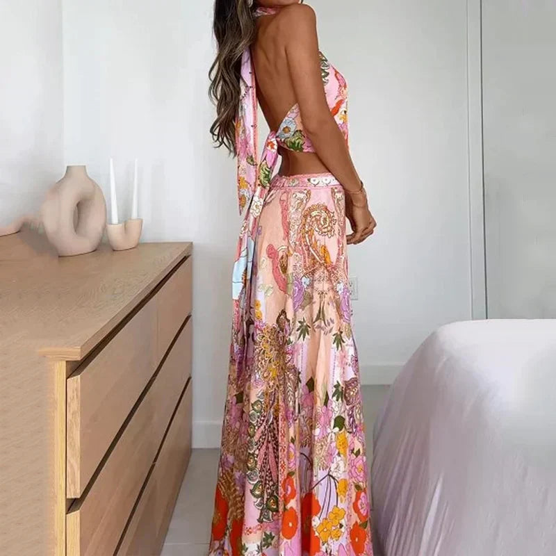 BENELLA - FLORAL SKIRT AND TOP SET