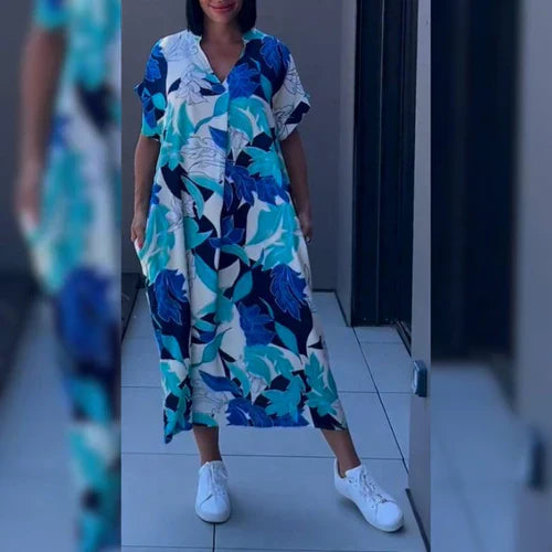 BEAUTY - TIMELESS ELEGANT DRESS WITH PRINT