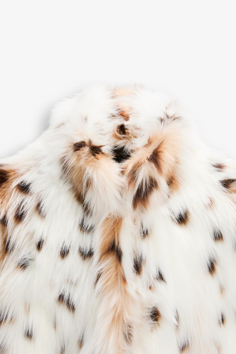 ANNALISE - WILD LEOPARD FAUX FUR JACKET