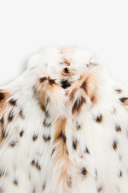 ANNALISE - WILD LEOPARD FAUX FUR JACKET
