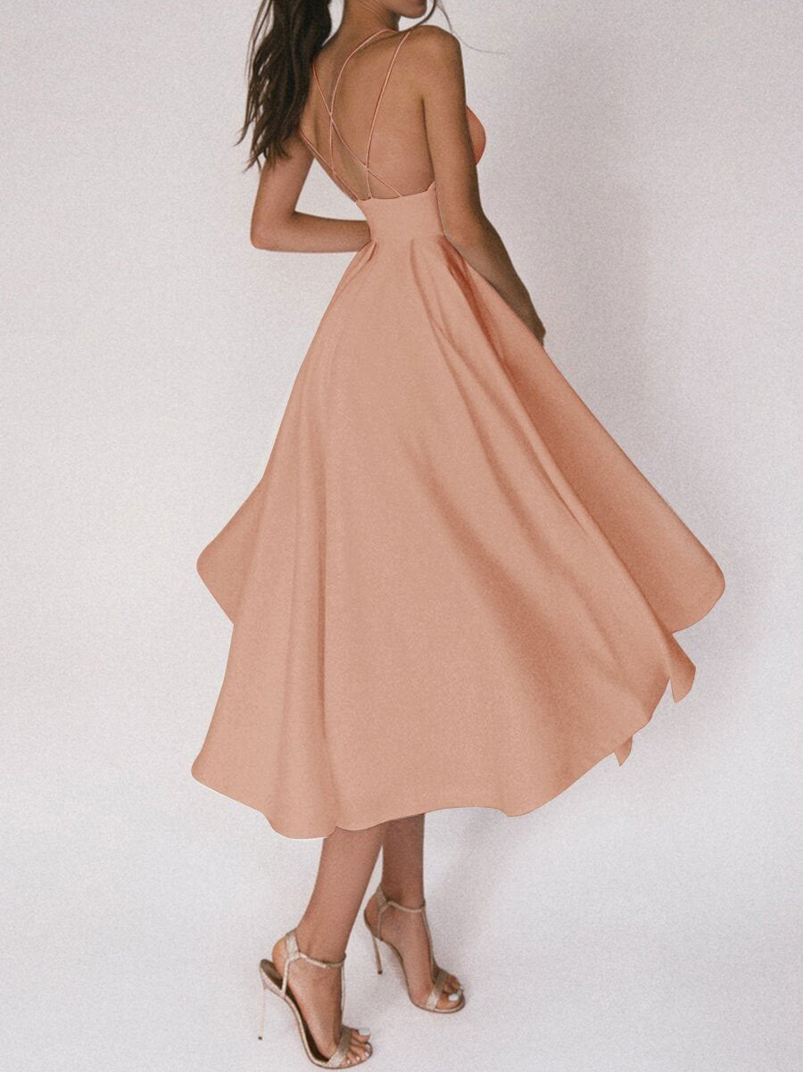 CAMRYN - CHARMY V-NECK STRAPPY DRESS