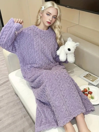 Abigail™ - Jacquard Soft Fleece Winter Dress