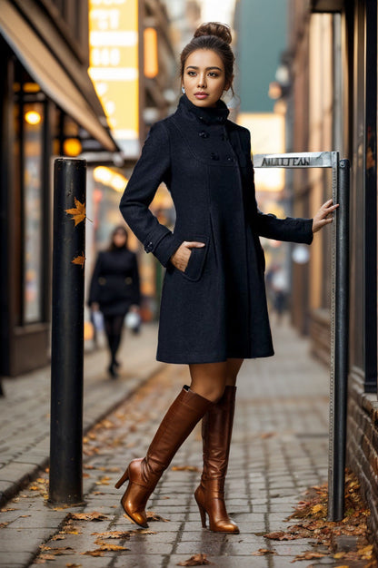 AKEEM - SOPHISTICATED WINTER COAT WITH POCKETS