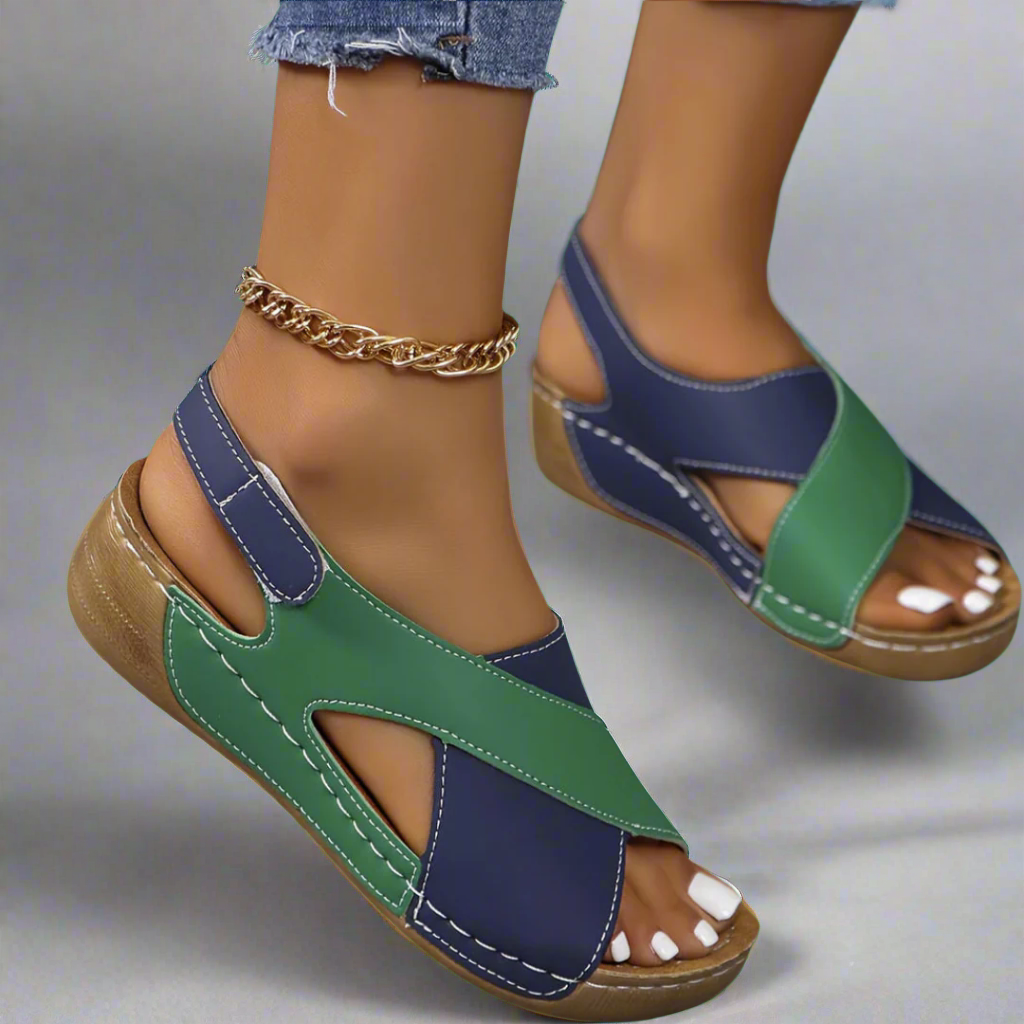 Ada | Colorblock Slingback Sandals