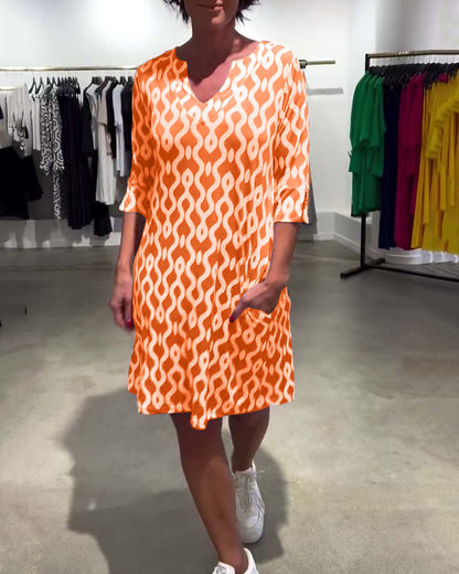 ADORA - CASUAL PRINTED DRESS