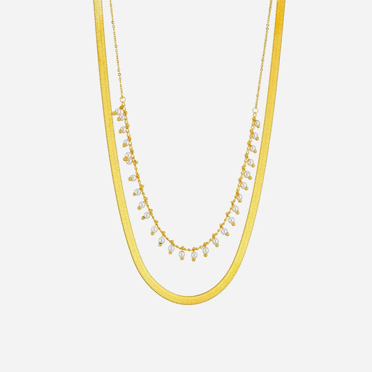 Marizanne | Luxe Snake Choker & Pearl Jewelry Set 18K Gold