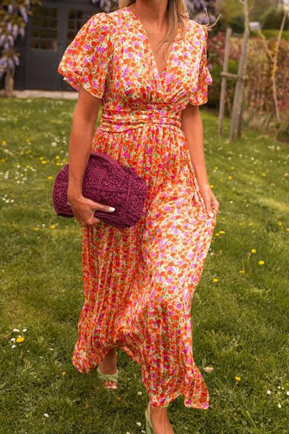 Alora Elegant V-Neck Maxi Dress