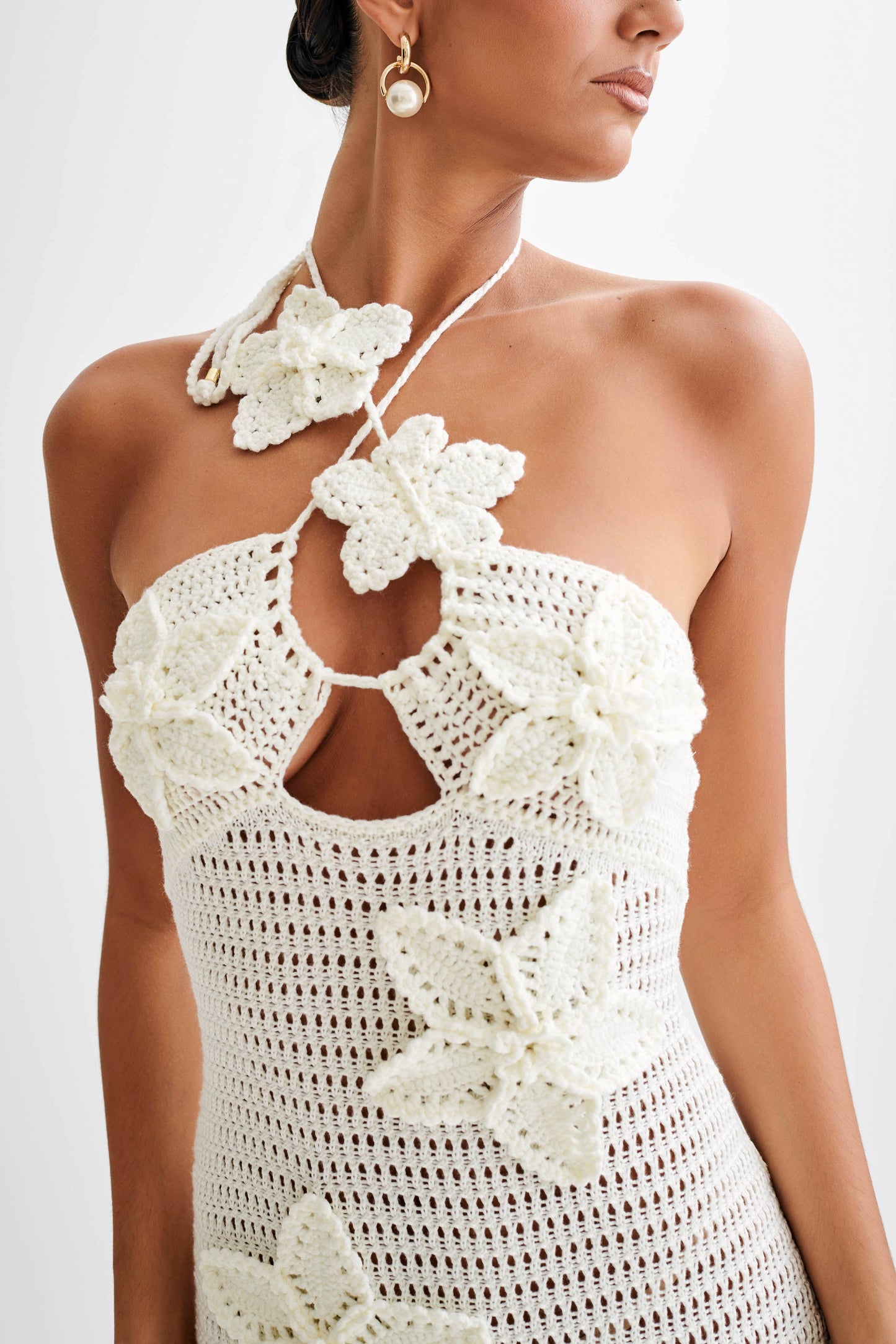 BELLEZA - FLOWING SILHOUETTE CROCHET MAXI DRESS