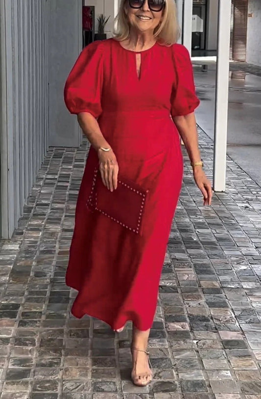 Carla - Elegant Puff-Sleeve Dress