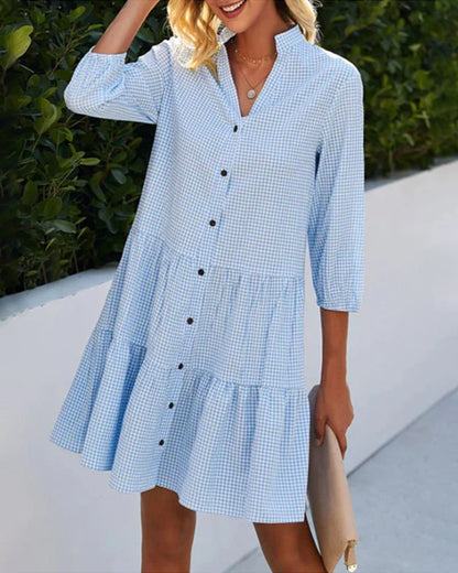 BRINNIA - BREEZY PLAID SUNDRESS