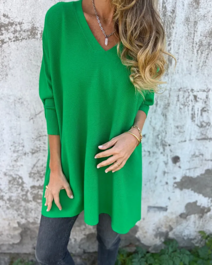 CAYLE - KNITTED VNECK TOP