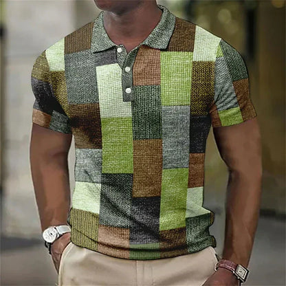 BENETTON - CHECKERED POLO SHIRT