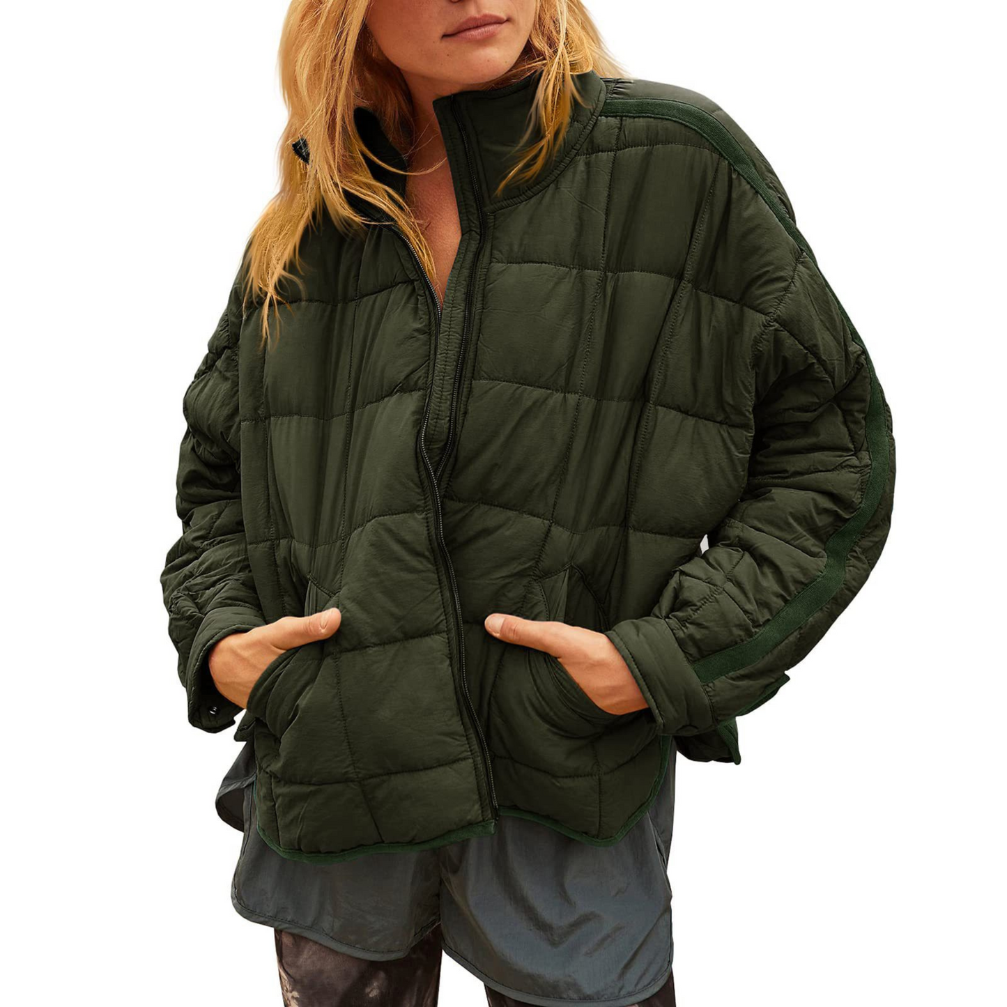 April | Lightweight Compact Zip Puffer Jacket