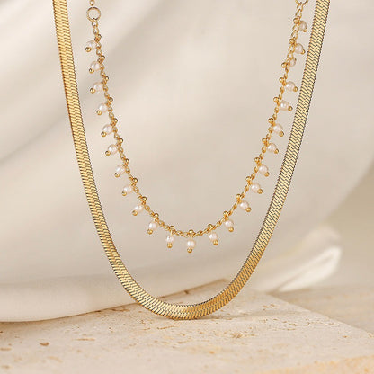 Marizanne | Luxe Snake Choker & Pearl Jewelry Set 18K Gold