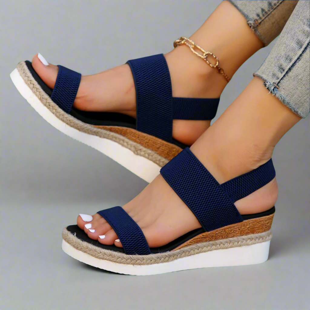 Alessia | Black Platform Sandals