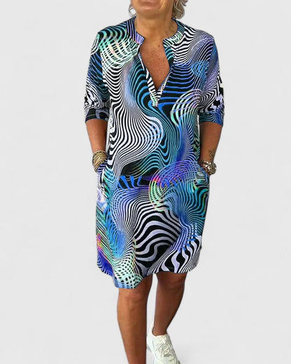 Helinae™ | Sophisticated V-neck Dress