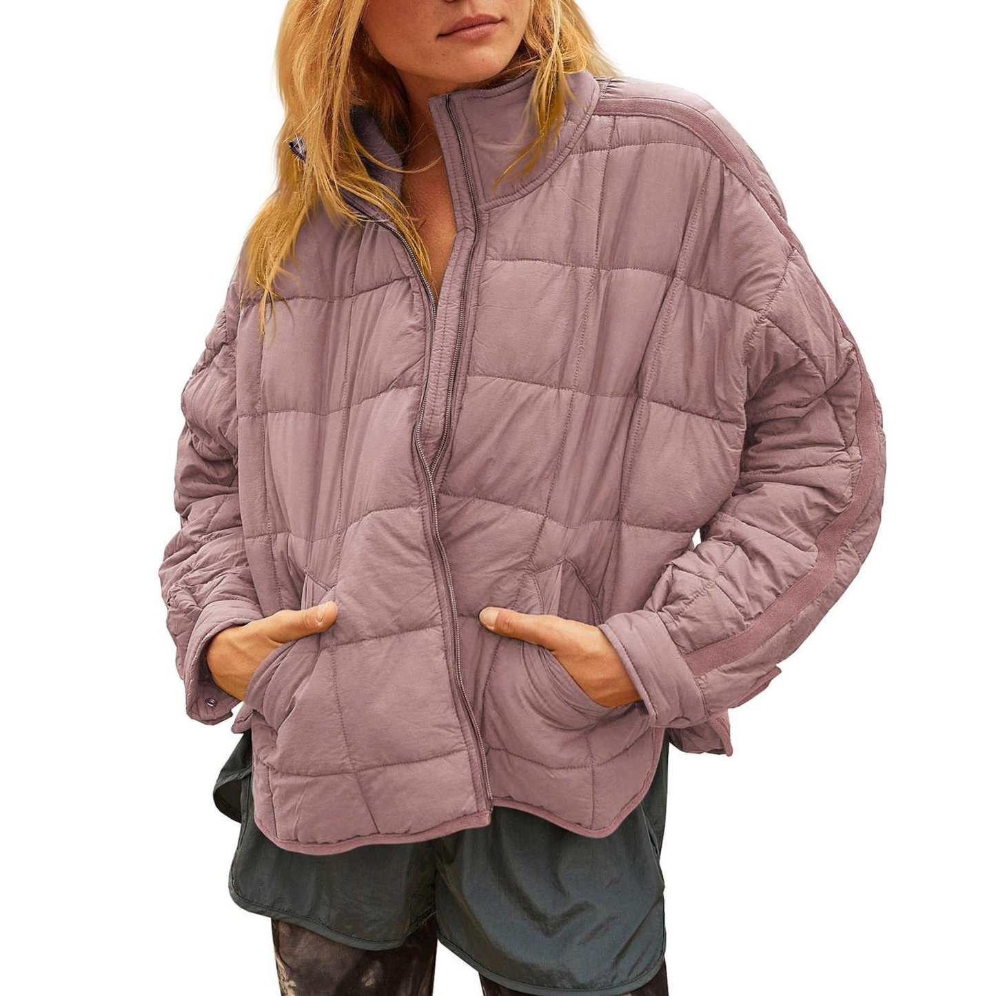 April | Lightweight Compact Zip Puffer Jacket
