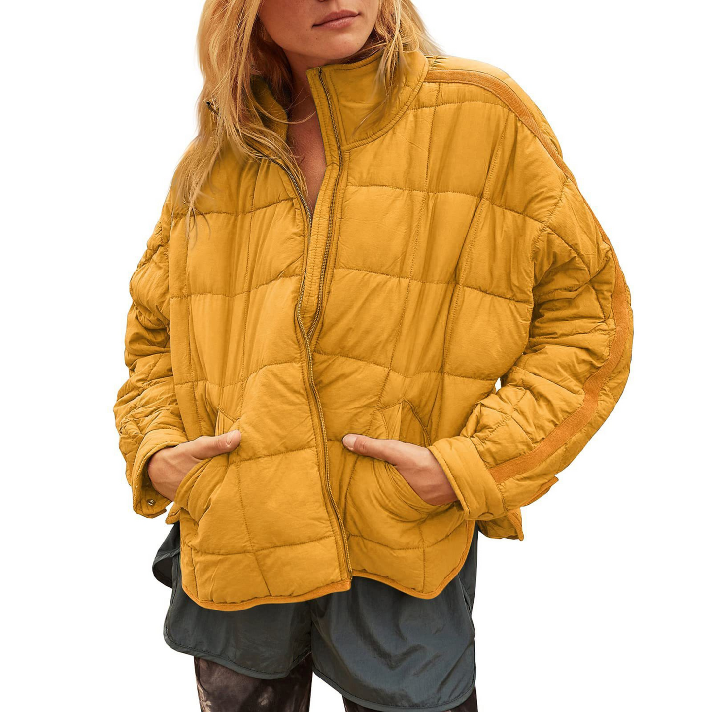 April | Lightweight Compact Zip Puffer Jacket