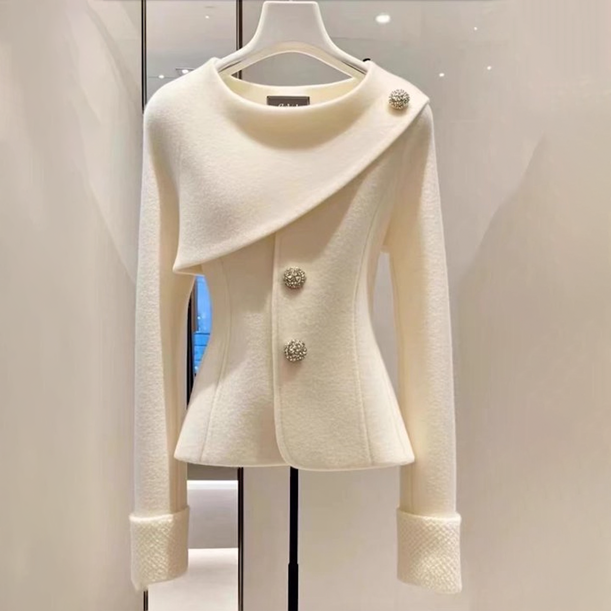 Lola | Asymmetric Buttoned Blazer