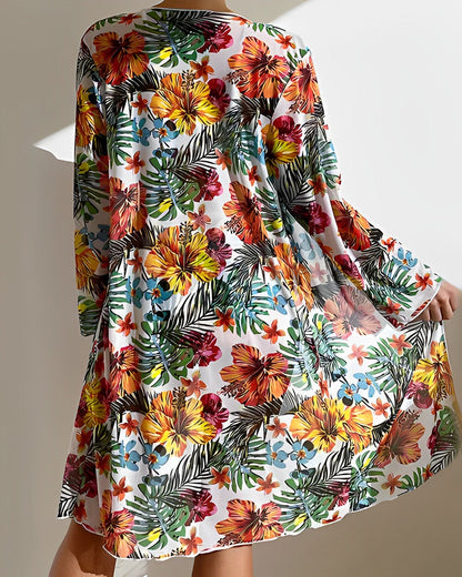 ALANI – TROPICAL PRINT BIKINI SET WITH COVER-UP