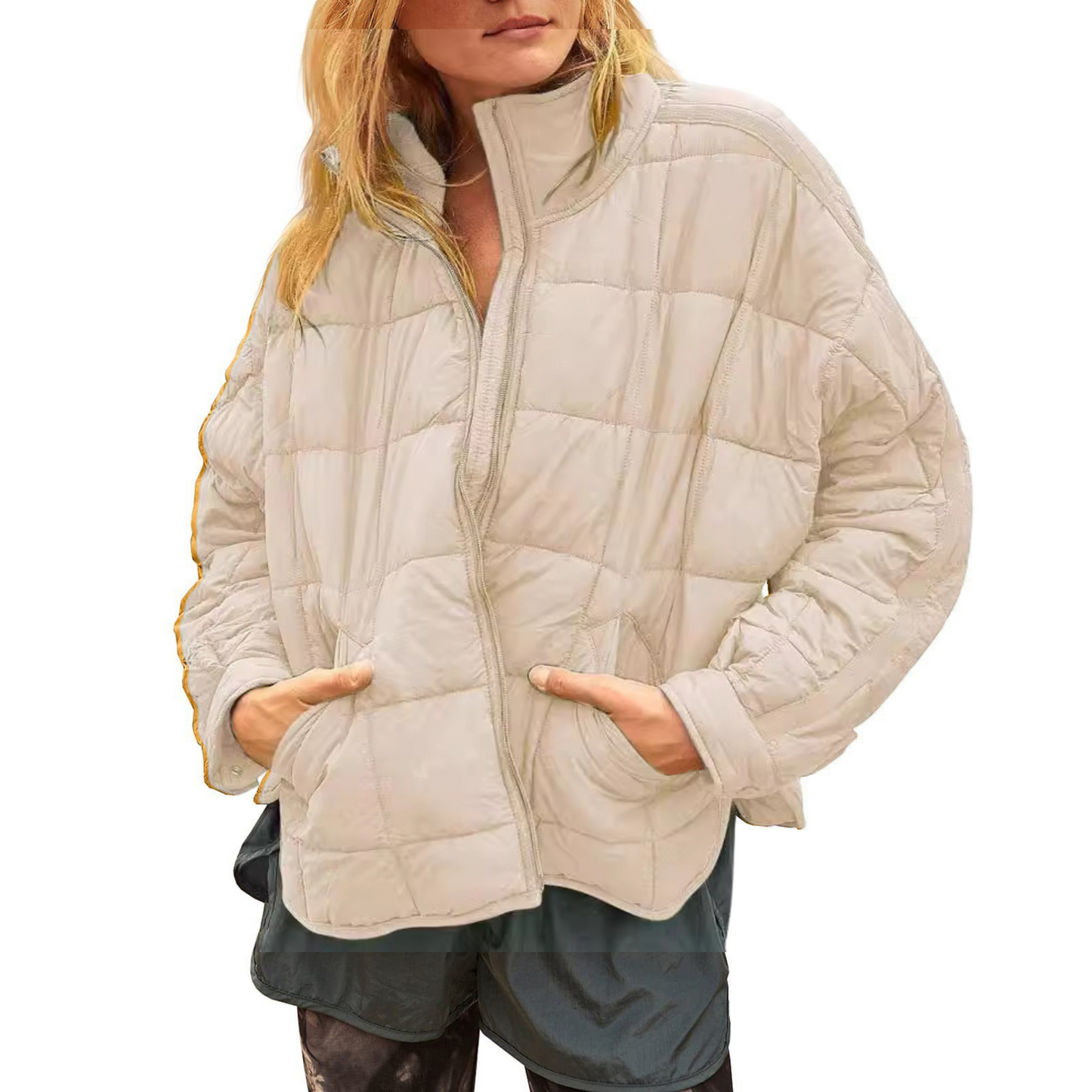 April | Lightweight Compact Zip Puffer Jacket