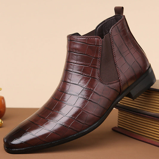 Alligator Elegance Chelsea Boots