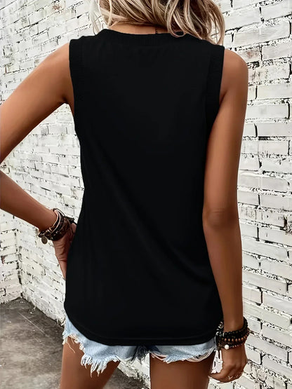 ARCADIA - AIRY V-NECK SLEEVELESS BLOUSE