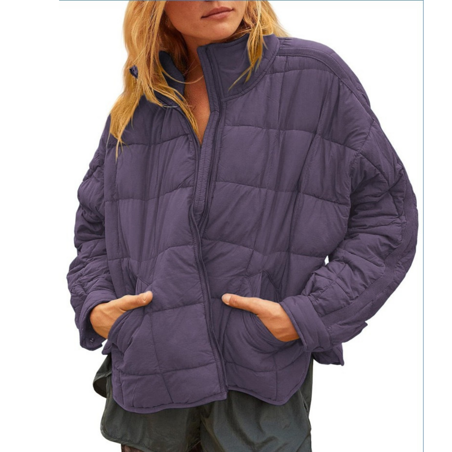 April | Lightweight Compact Zip Puffer Jacket