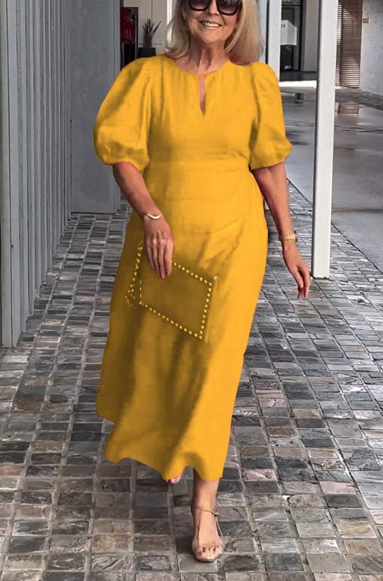 Carla - Elegant Puff-Sleeve Dress
