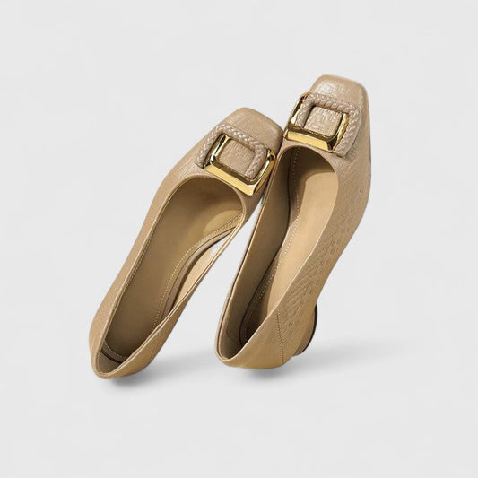 ALYSSA – BUCKLED TEXTURED LOAFER