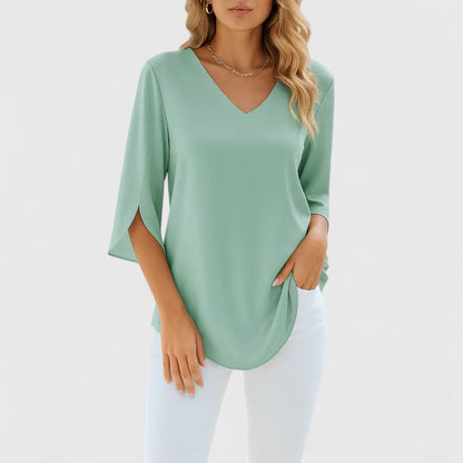 Violetta™ | Sophisticated V-Neck Blouse