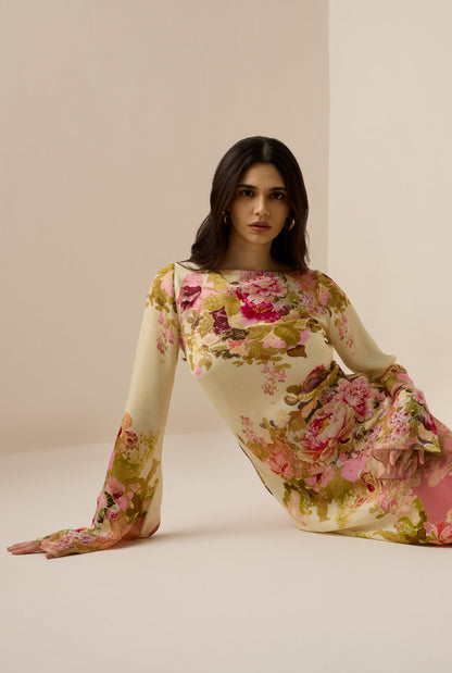 ALINA – ROMANTIC FLORAL GLIDE DRESS