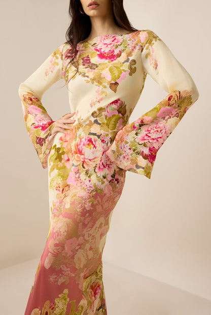 ALINA – ROMANTIC FLORAL GLIDE DRESS