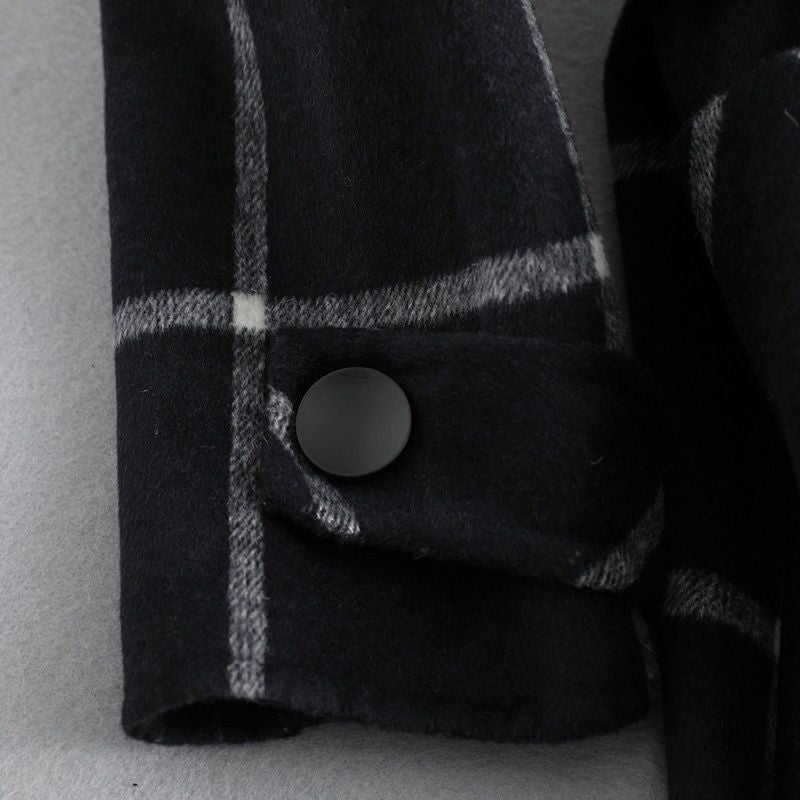 ADRIANNA – ELEGANT PLAID LONG COAT