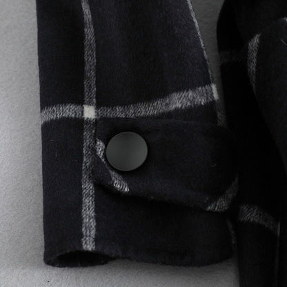 ADRIANNA – ELEGANT PLAID LONG COAT