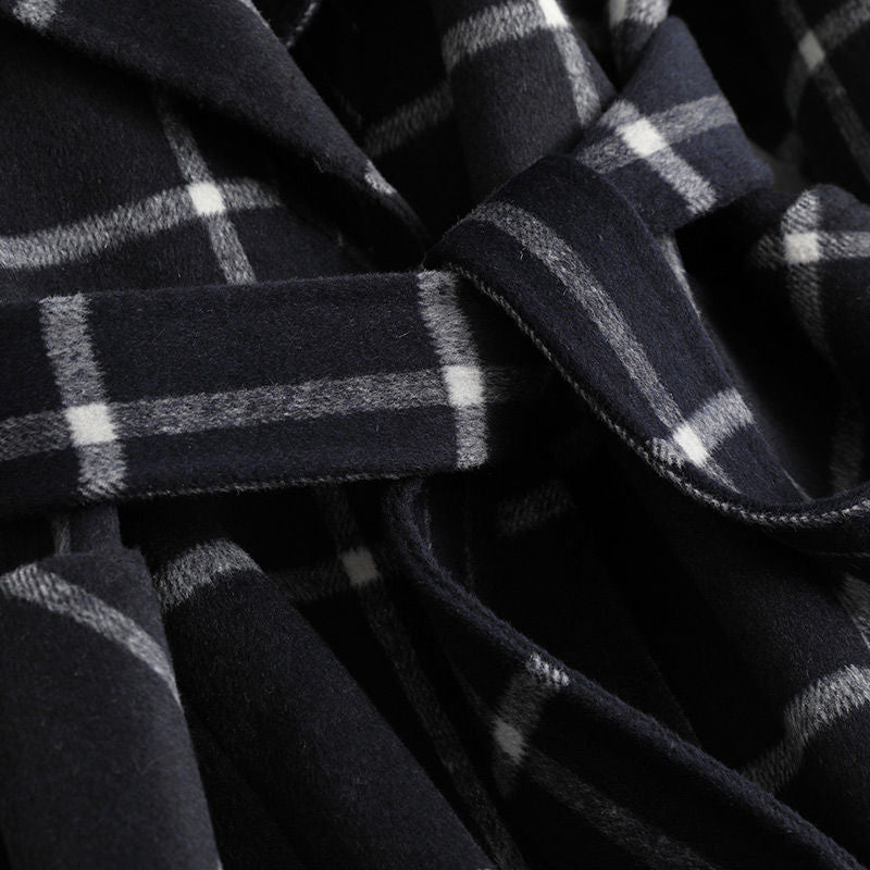 ADRIANNA – ELEGANT PLAID LONG COAT