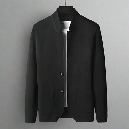 ETHAN – MINIMALIST KNIT BUTTON-UP CARDIGAN