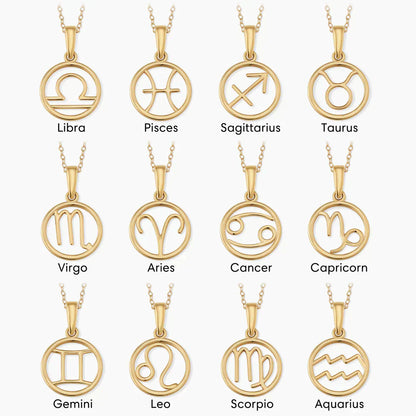 Rosalyette | Zodiac Sign Necklace 18k Gold
