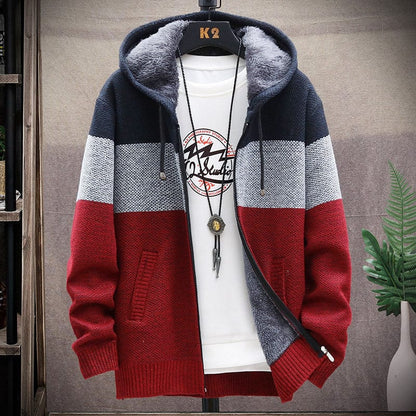 ADRIAN – COLORBLOCK FLEECE-LINED HOODED JACKET