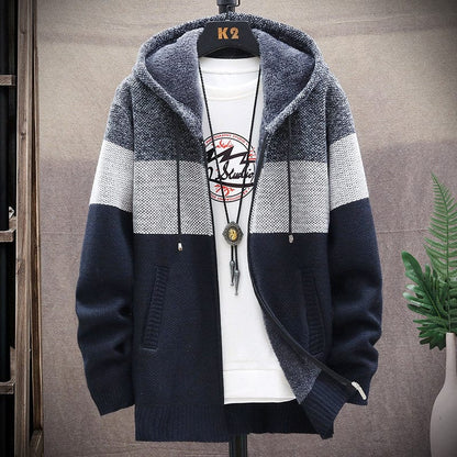 ADRIAN – COLORBLOCK FLEECE-LINED HOODED JACKET
