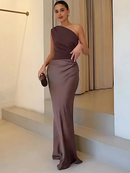 GABRIELLE – ONE-SHOULDER ELEGANT EVENING GOWN