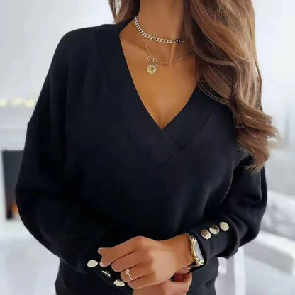 Amelia™ - Stylish V-neck Sweater