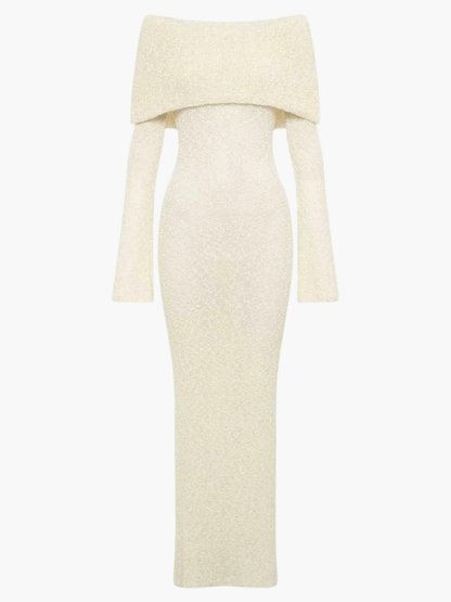 ATHENA - TEXTURED GLAM MAXI DRESS