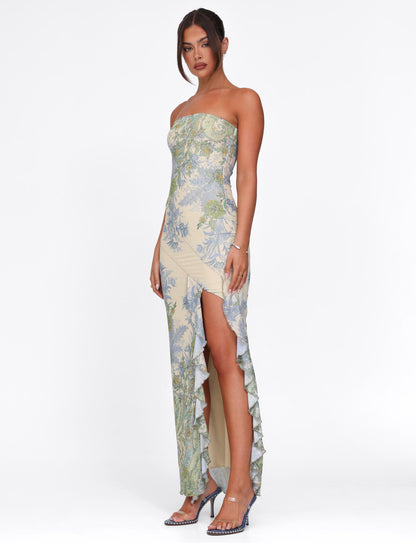 ABITAL - FLOWING SILHOUETTE MAXI DRESS