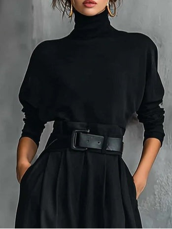 JULIET -Turtleneck & Straight Leg Pants Set