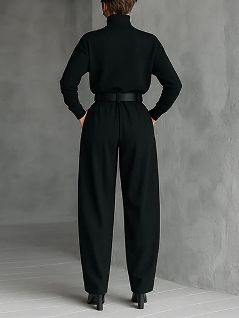 JULIET -Turtleneck & Straight Leg Pants Set