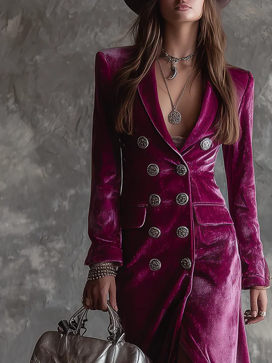 Victoria - Velvet Blazer Dress