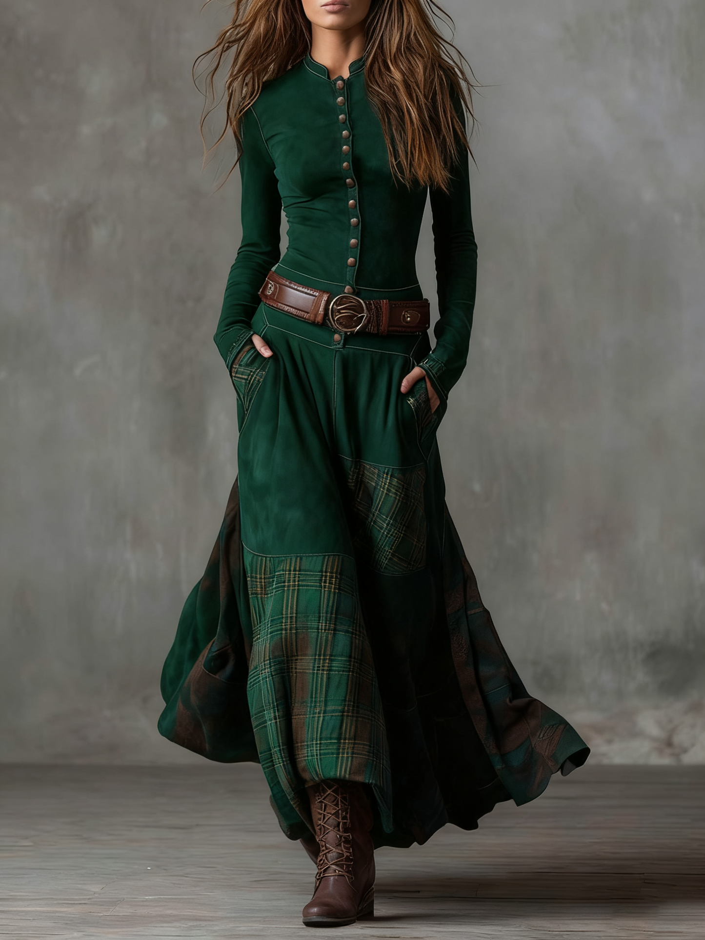 Michelle Suede Maxi Dress