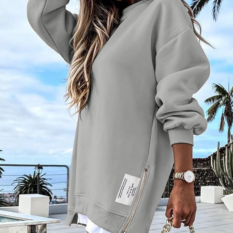 ANYA - PLAIN COLOR TRENDY CHIC PULLOVER