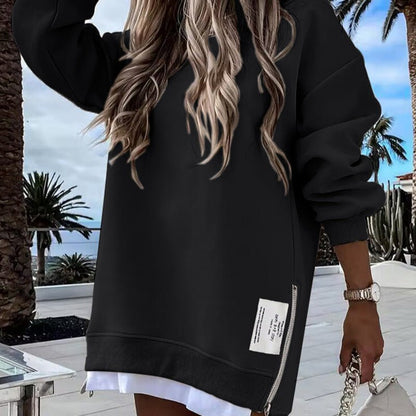 ANYA - PLAIN COLOR TRENDY CHIC PULLOVER